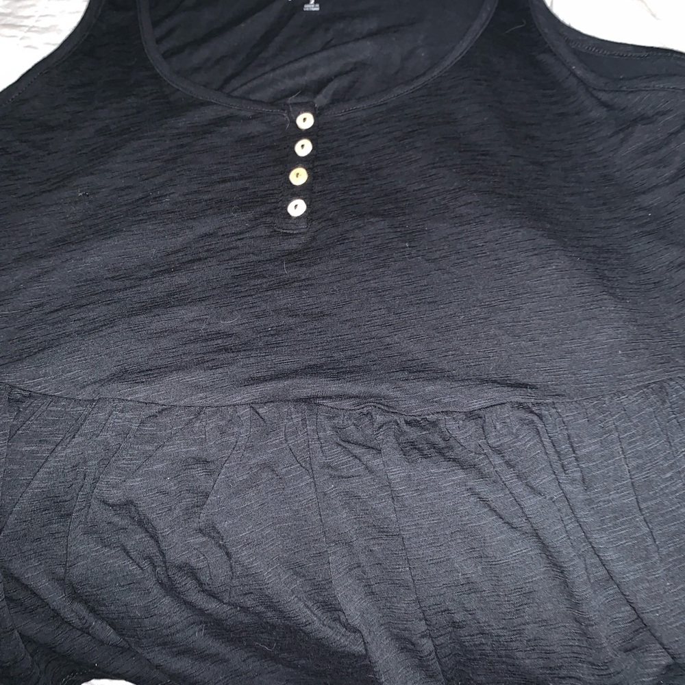 Torrid Black Tank Top with Button Accents